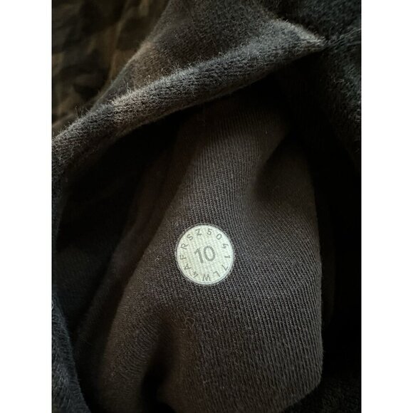 Lululemon Scuba Hoodie Light Cotton Fleece Sequoia Camo Print Deep Coal Black 10 - Picture 7 of 8
